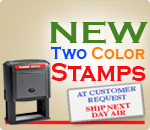 Two Color Rubber Ink Stamps