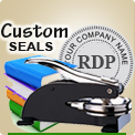 Order Custom One of a Kind 1-5/8 Embossing Seals. You may have initials in the center, a cross or open book at no additional logo charge.