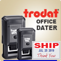 Order Trodat Ink Daters For Home Or Office. Wholesale. Several sizes of Printy Trodat Custom Rubber Dater Ink Stamps round and rectangle.