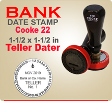 Cooke No. 22 Rotary Bank Teller Daters are asked for by top name Bankers often. This Cooke No 22 Rotary Bank Teller Dater is ideal for hard, continuous service.