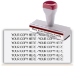 Shown here is a Trodat Rubber Stamp with a traditional handle. This Rubber Stamp holds seven lines.