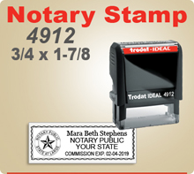 Trodat Ideal 80 4912 Notary Seal Stamp. We offer many kinds of Notary Stamps and Notary items such as Ideal Embossing Seals. We follow all state required layouts.