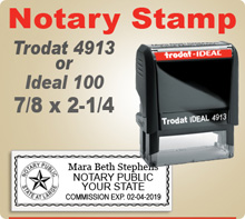 These Trodat Ideal 100 4913 Notary Seal Stamp are  extremely durable stampers. Get your order in by 4pm and ships usually in 24 hours.