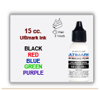 Order 15 cc size Ultimark Rubber Stamp Ink here. This is is designed to work only in Ultimark Pre Inked Stamps.