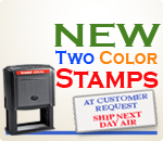 Two Color Rubber Ink Stamps