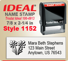 Name Stamp Ideal 100 4913 Style 1152 or 1552 Stamp