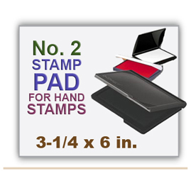 Inked Rubber Stamp Pad No 1 size for Handle Rubber Stamps. Has a heavy duty felt pad. 3-1/4 x 6 in.