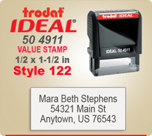 Self Inking Stamps Basic Sizes A1 Trodat Ideal 50 4911 Value Stamp 122 This Personalized Self Inking