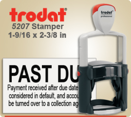 Order Trodat Professional Self Inking Rubber Stamp No. 5200 online – This Trodat Stamper has a 1-9/16 x 2-3/8 inch impression area.