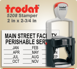 Order Trodat Professional Self Inking Rubber Stamp No. 5208 online – This Trodat Stamper has a 2 x 2-3/4 inch impression area.