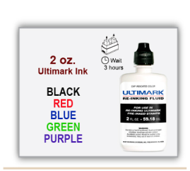 Order 2 oz size Ultimark Rubber Stamp Ink here. This is is designed to work only in Ultimark Pre Inked Stamps.
