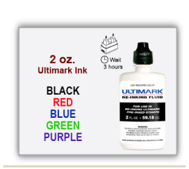 Maxlight Pre-Inked Stamp Refill Ink – 2 oz - Available in 5 colors