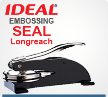 Embossing Seal Custom Long Reach Seal. For Custom Logo Embossing. This Seal has much more pressing pressure than normal desk seals. Before you order this item email a TIFF File to customercare [at] insigniah.com and let us examine it