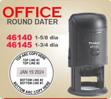 Order Trodat 46140 Daters, Trodat 46130 Daters and Trodat 46145 Daters. Made of a durable composite construction.